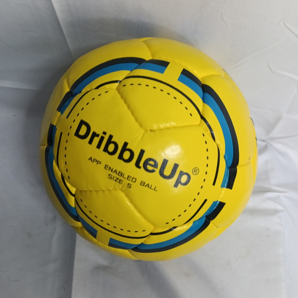 DribbleUp Smart Soccer Ball Size 5 Yellow App Enabled Training Ball